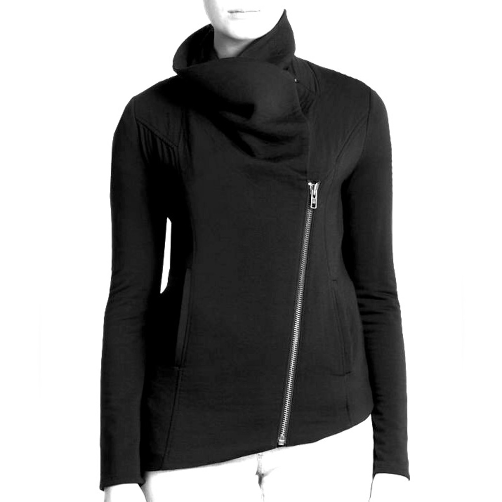 Helmut Lang Villous Jacket Sweatshirt Biker Minimalist Navy Blue Small S EUC - Picture 7 of 10